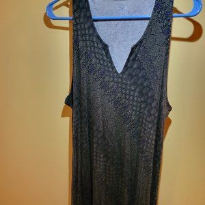 Long green and black tank top